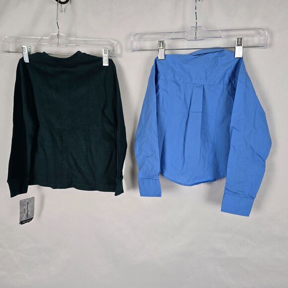 Tommy Bahama & Izod Shirts Boys 4 XS Green & Blue 1 Pullover & 1 Button Down NWT - Picture 14 of 15